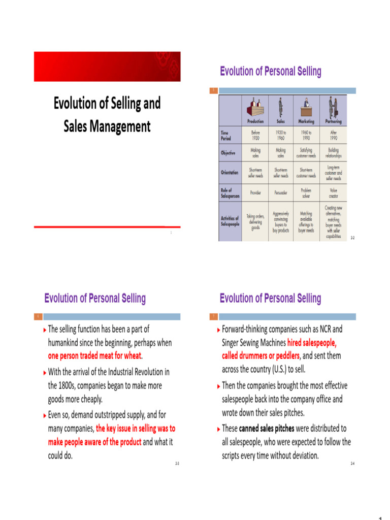 2 Evolution of Sales Management | PDF | Sales | Business Economics