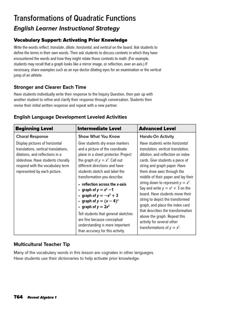 Language Development Handbook (Teacher Edition) - Transformations of ...