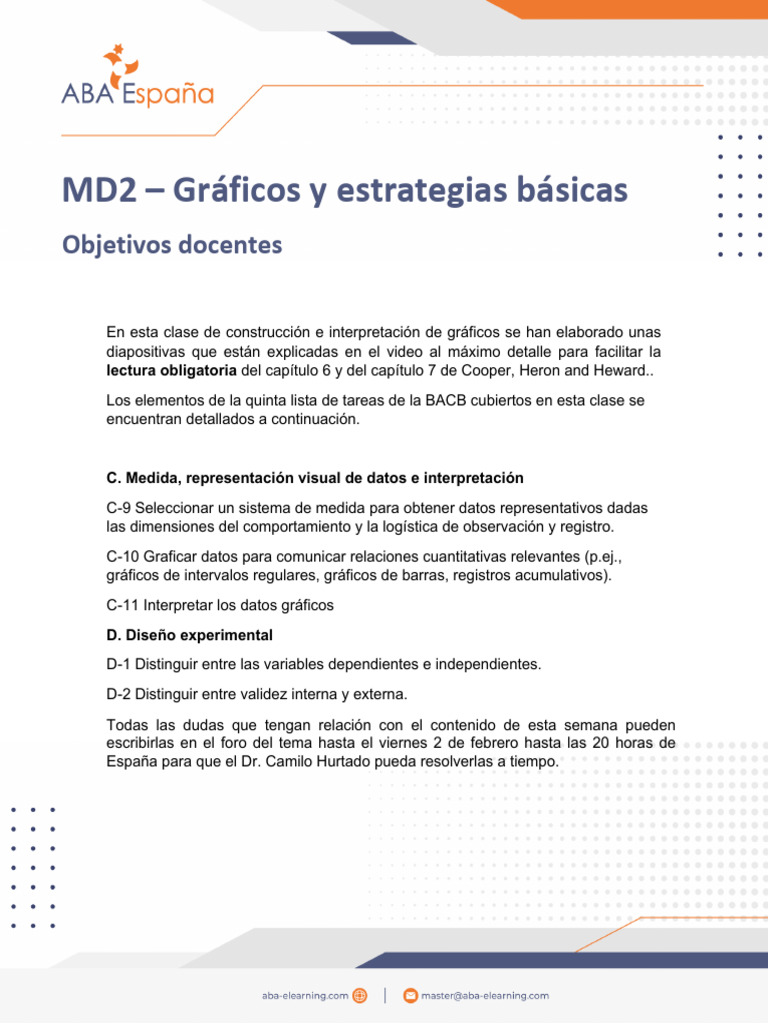 MD2 - Objetivos Docentes | PDF