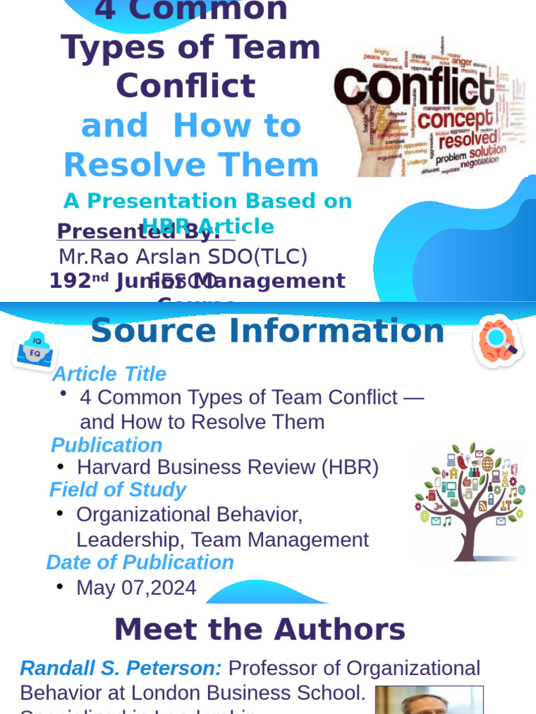 Types of Team Conflict & Resolutions | PDF | Mediation | Social Psychology