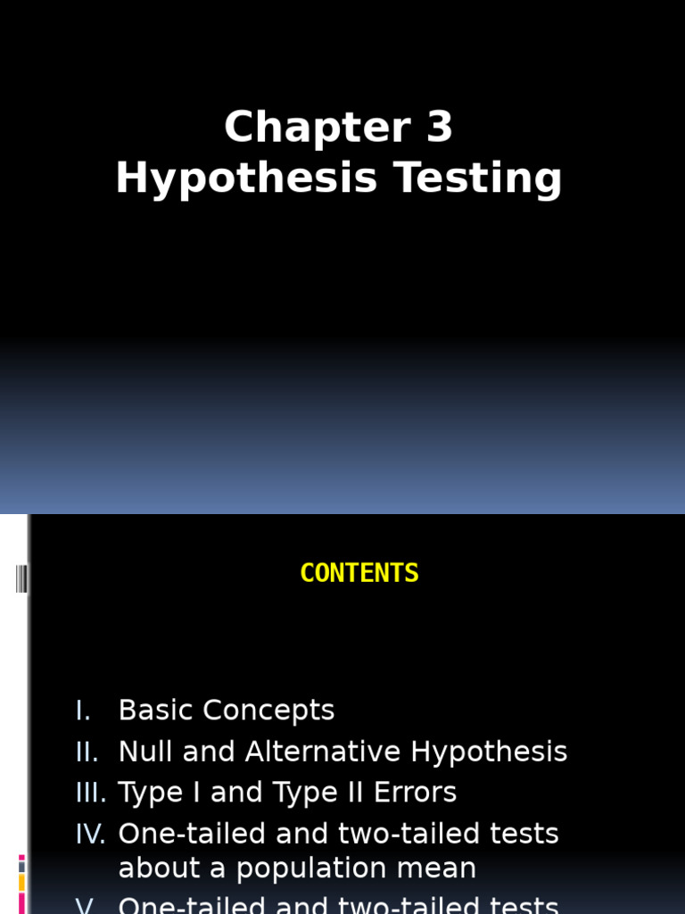 Hypothesis Testing Fundamentals | PDF | Type I And Type Ii Errors ...