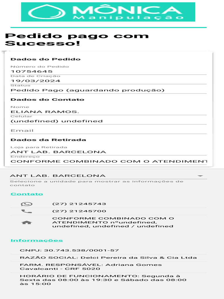 MobyPay - Pedido | PDF
