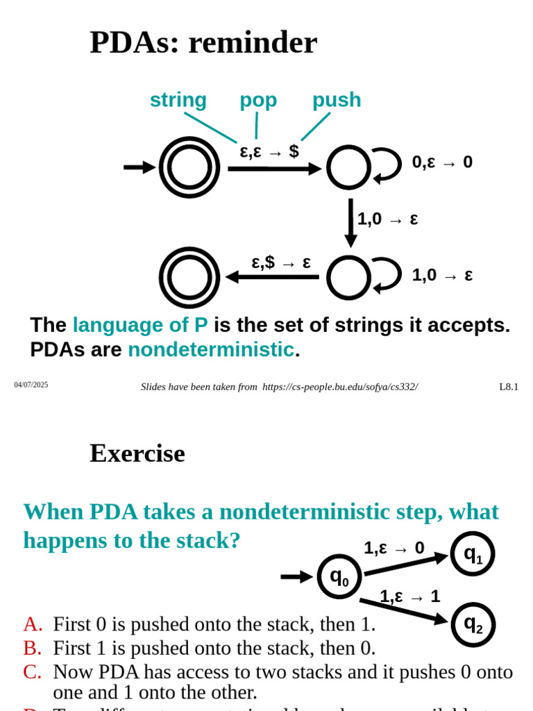 PDA and CFG Equivalence Overview | PDF | Personal Digital Assistant ...