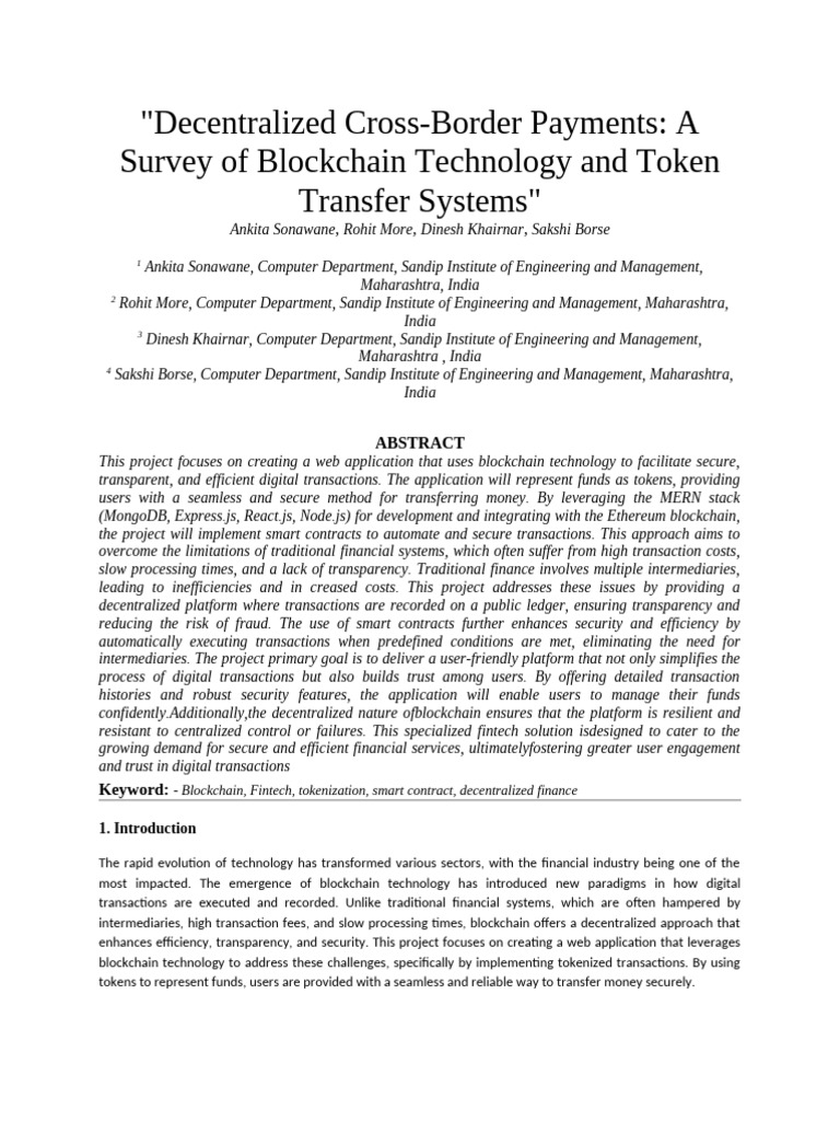 Decentralized Blockchain Payment Solutions | PDF | Information ...