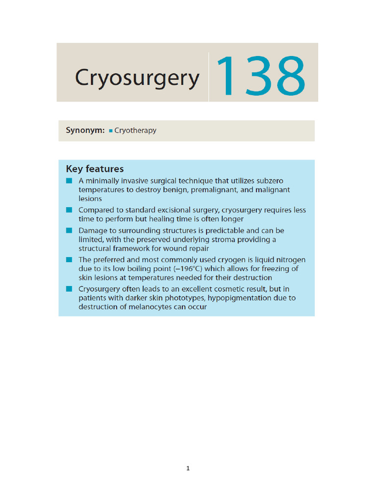 CH 138 Cryosurgery | PDF