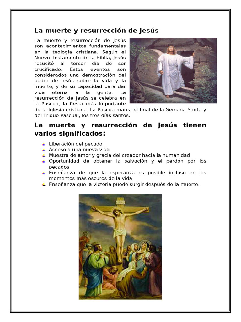 La Muerte y Resurrección de Jesús | PDF