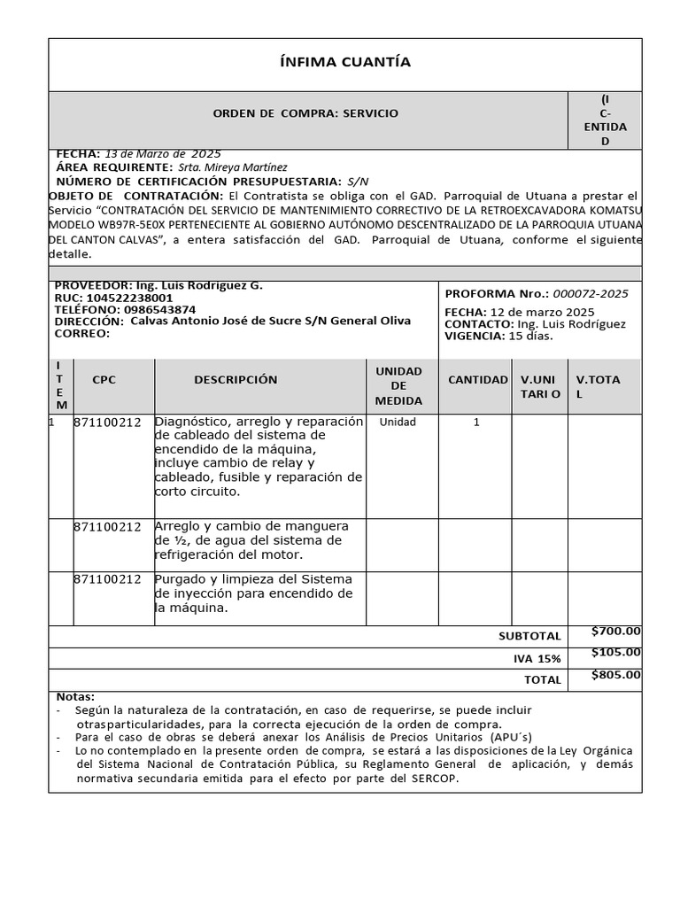 Orden de Compra Final-Signed | PDF | Multa (pena) | Presupuesto