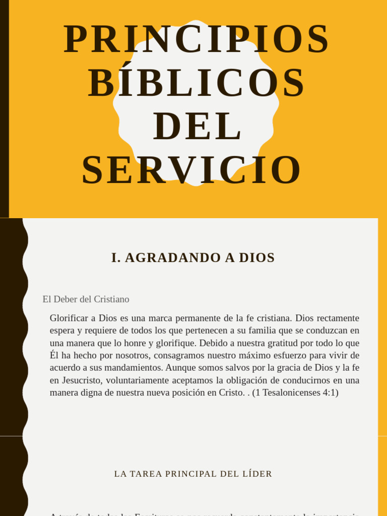 Principios Bíblicos Del Servicio Pdf Iglesia Cristiana Cristo