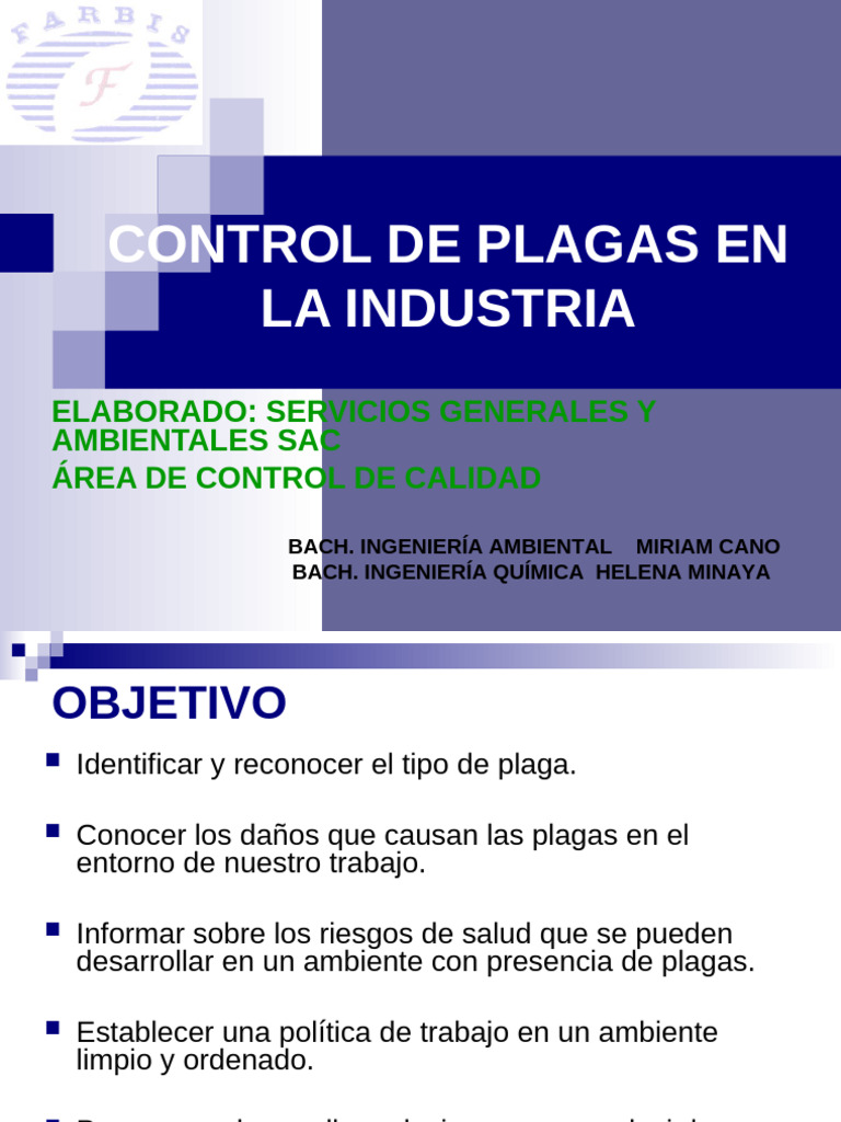 Control de Plagas en la Industria | PDF | Insectos | Alimentos