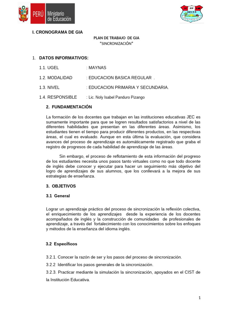 MODELO DE GIA | PDF | Enseñando | Aprendizaje
