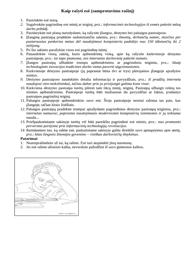 Kaip Rašyti Esė4 | PDF