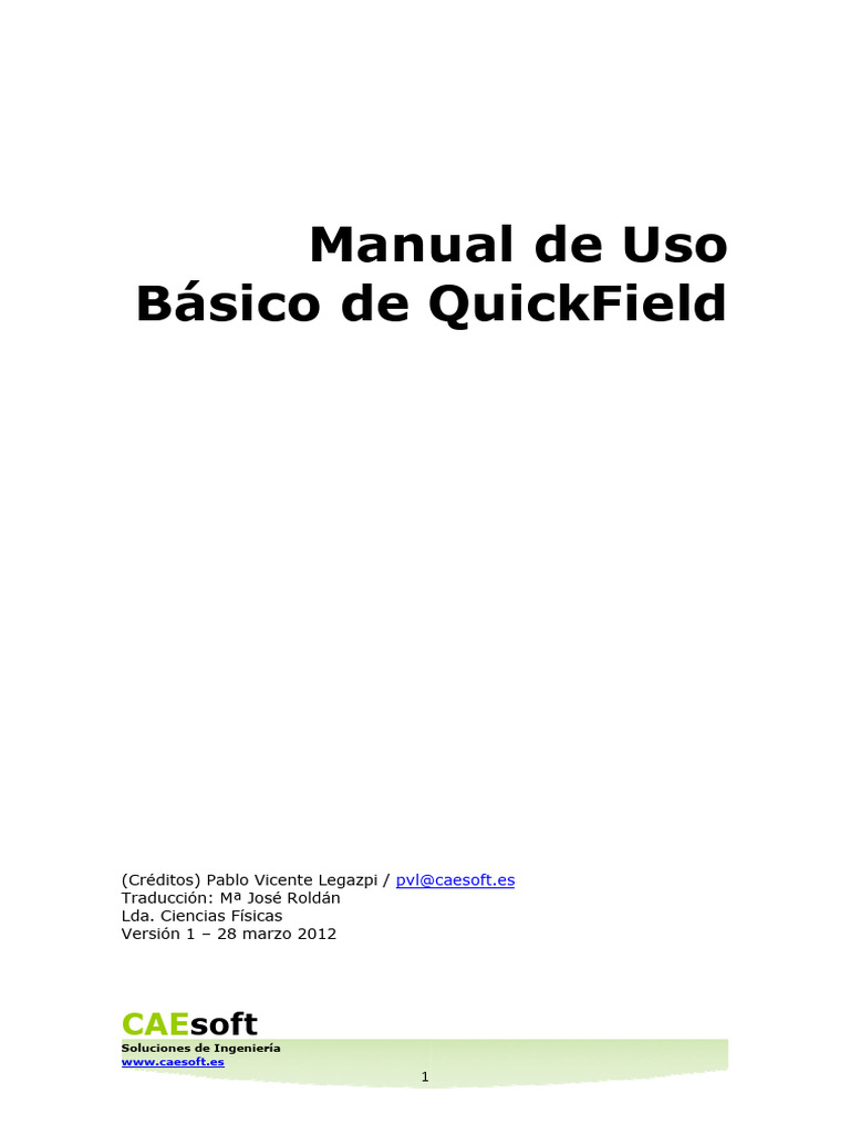 Manual Básico de QuickField para FEA | PDF | Ventana (informática ...
