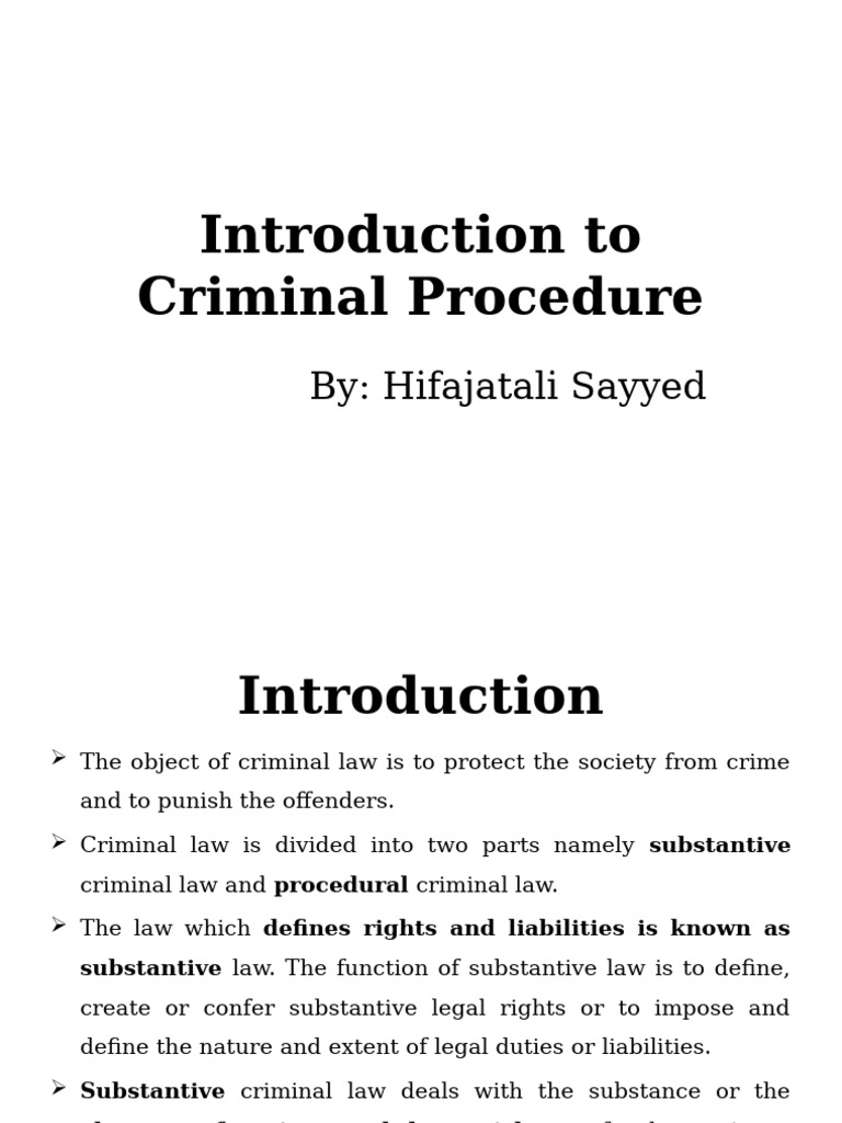 Overview of Criminal Procedure Law | PDF | Crimes | Crime & Violence
