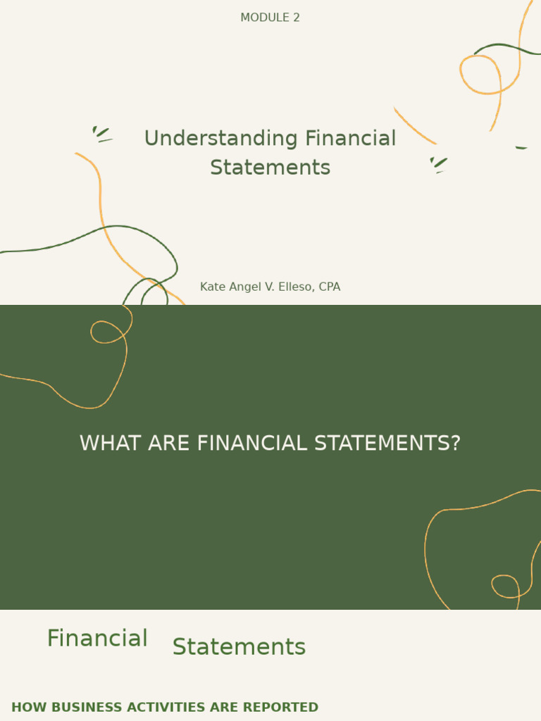 Understanding Financial Statements Basics | PDF | Financial Accounting ...