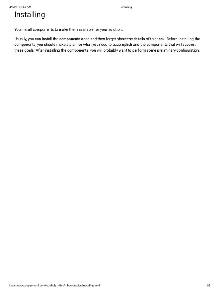 Component Installation Guide | PDF
