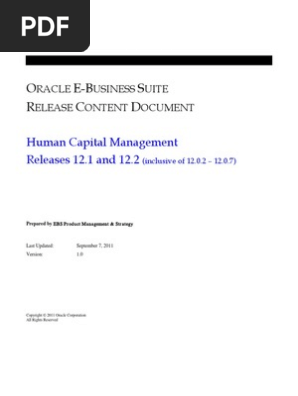 EBS Release Content Document HCM R12.1 and 12.2 Sept-7-2011