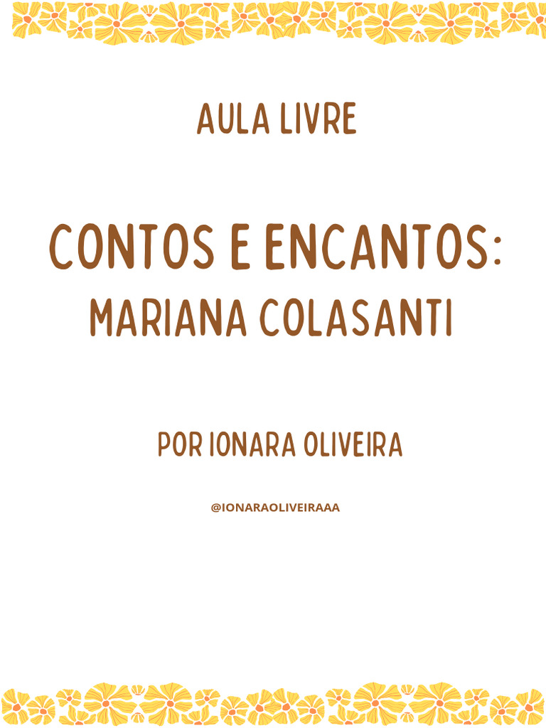 Para Que Ninguém A Quisesse Marina Colasanti | PDF | Tear
