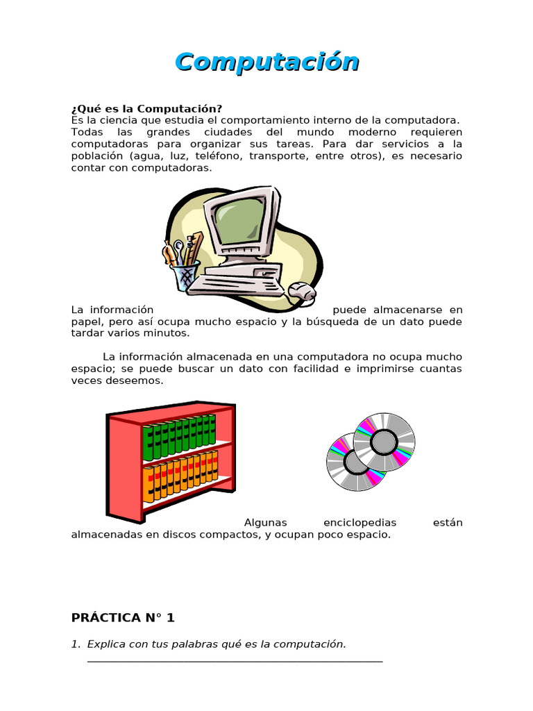 Actividades de Computación para 4to Grado | PDF | Informática ...
