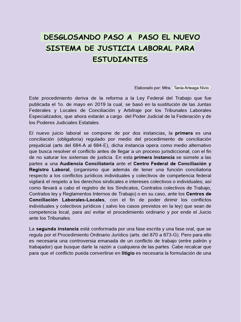 Nuevo Sistema de Justicia Laboral 2023 | PDF | Demanda judicial ...