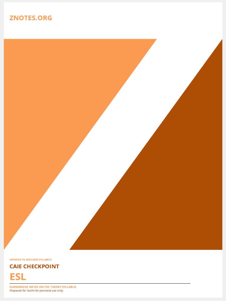 CAIE-Checkpoint-ESL - Writing | PDF | Question | English Language