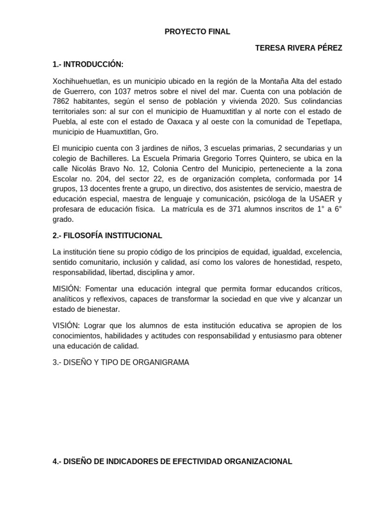 Proyecto Final | PDF | Enseñando | Maestros