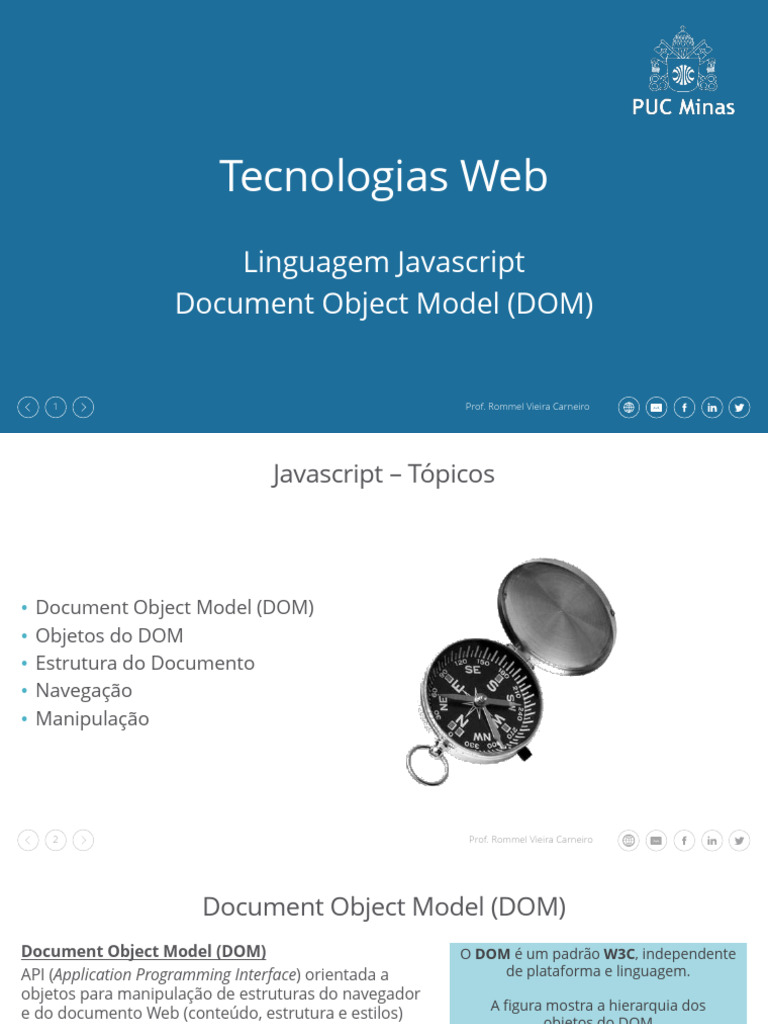 Introdução ao Document Object Model (DOM) | PDF | Modelo de Documento ...