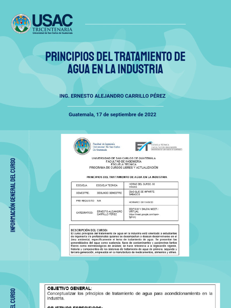 Material de Apoyo Tratamiento de Agua | PDF | Agua | Ph