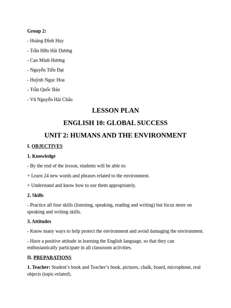 (Ppdhta2) Lesson Plan Demo - Group 2 | PDF | Vocabulary | Lesson Plan