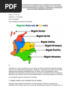 Mapa Actividades Económicas de Las Regiones de Colombia | PDF