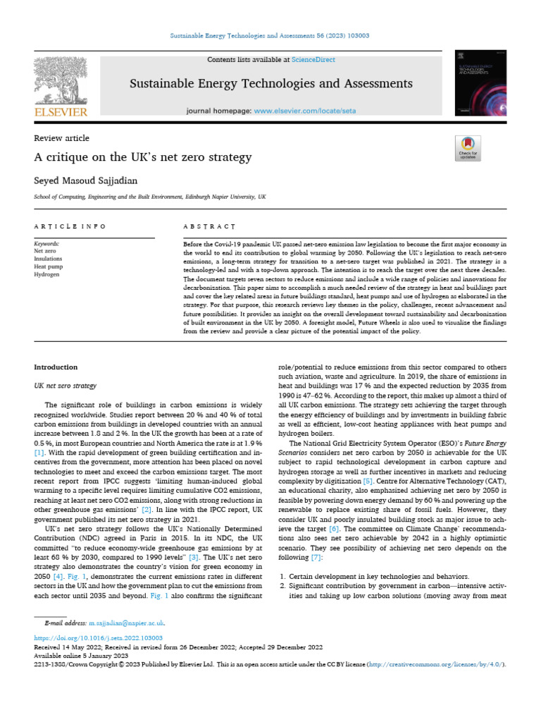 A Critique On The UK's Net Zero Strategy | PDF | Climate Change ...
