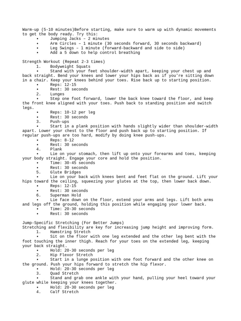 High School Cheerleader Workout Plan | PDF | Foot | Lower Limb Anatomy