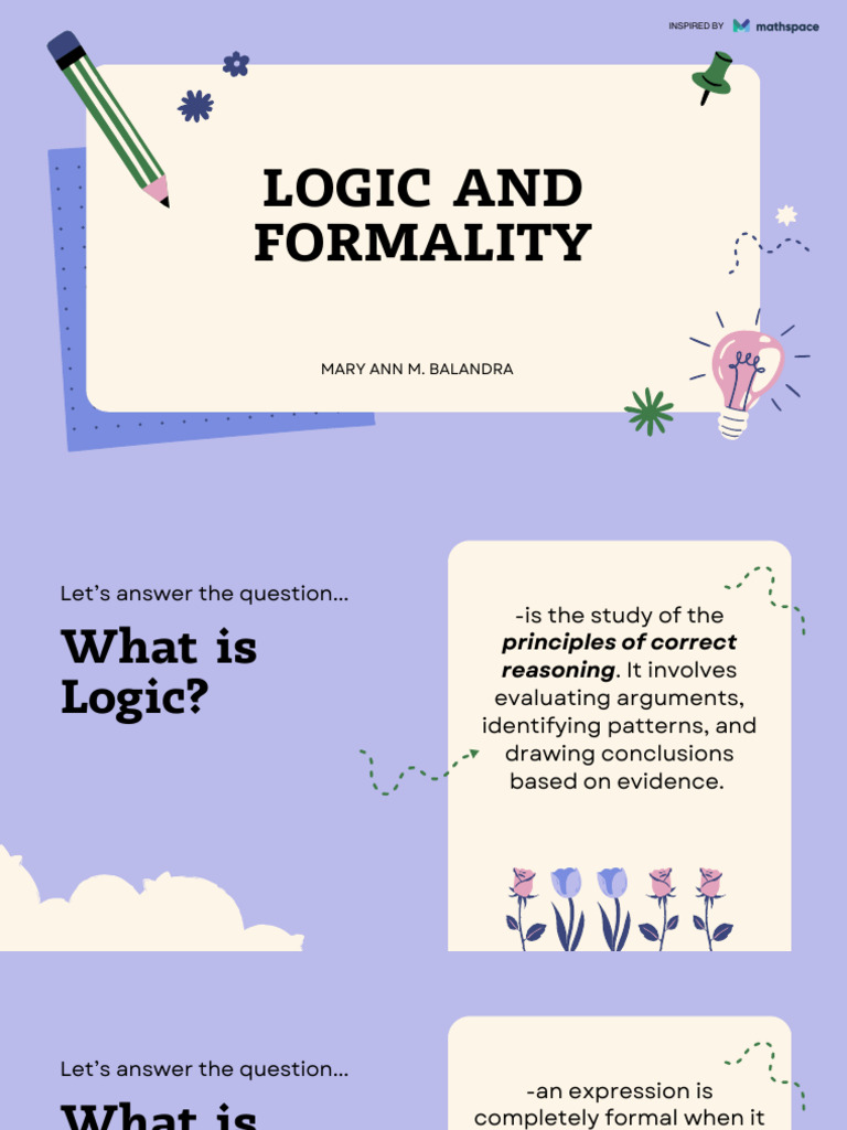 Logic and Formality | PDF | Mathematical Proof | Theorem