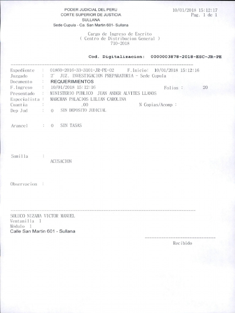 1.+1860+-+Acusaci%C3%B3n | PDF | Castigos | Fiscal