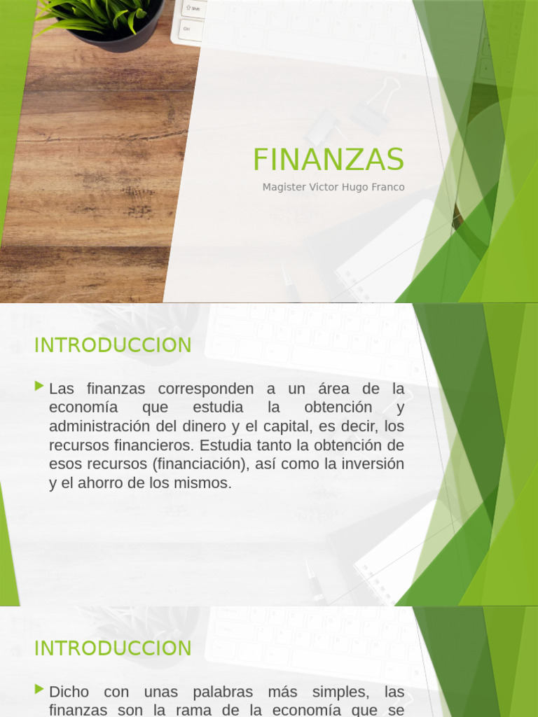 Introducción a las Finanzas | PDF | Inversiones | Dinero