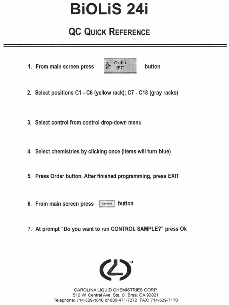 QC Quick Reference0001 | PDF