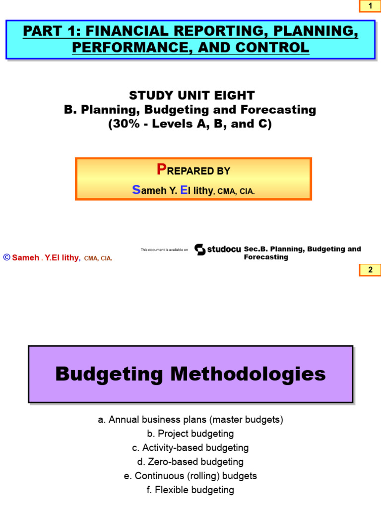 004 - Budgeting Methodologies | PDF | Budget | Business