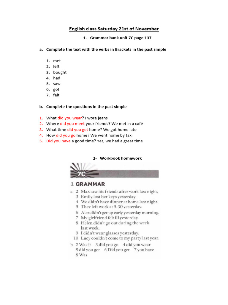 Homework Resolution Unit 7C | PDF