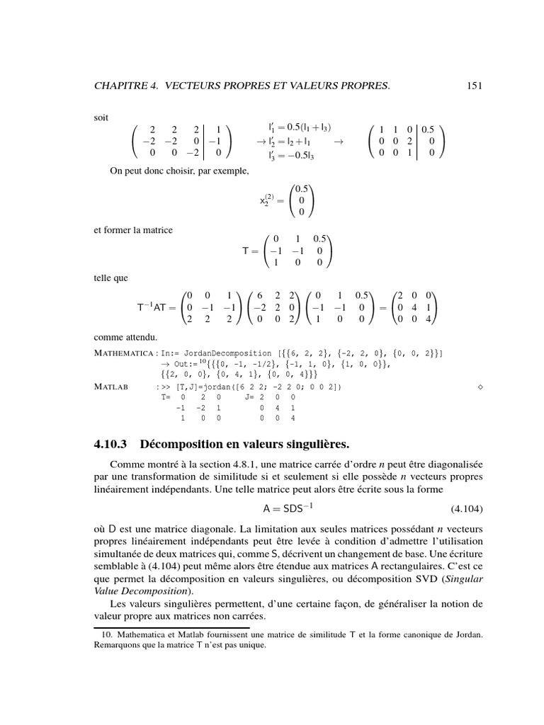 en valeurs singulières SVD PDF Matrice (Mathématiques — free download