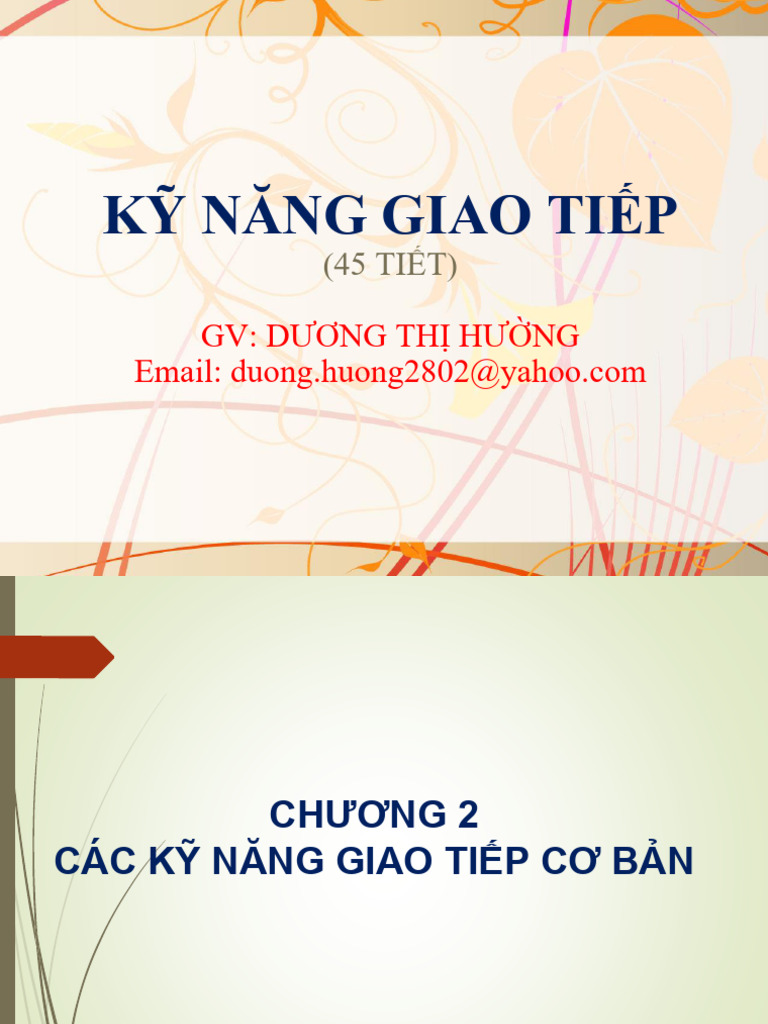 KNGT-C2-KN Thuyet Trinh | PDF