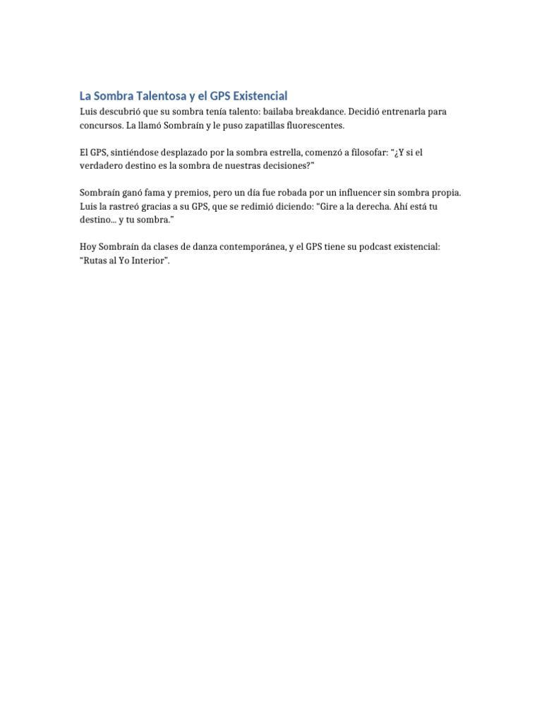 La Sombra Talentosa y El GPS Existencial | PDF