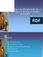 Proposal For Pharmaceutical Contract Manufacturing Facility