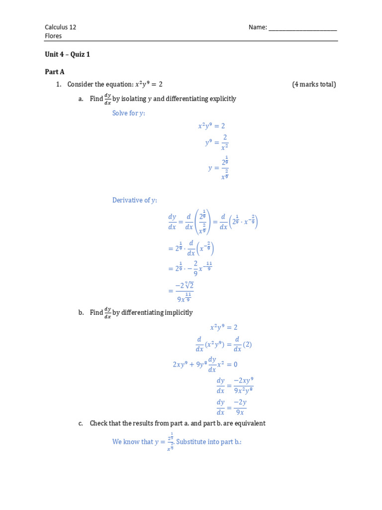 Calculus 12: Derivatives and Tangents | PDF | Tangent | Differential ...