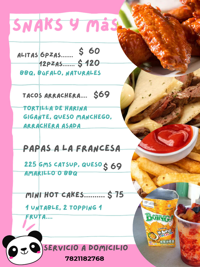 Menú Cafetería Moderno Rosa 20250320 004700 0000 | PDF