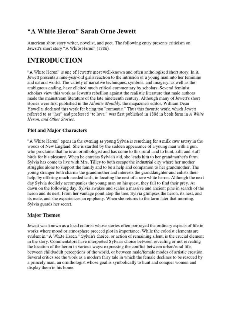 A White Heron | PDF | Fairy Tales | Hunting
