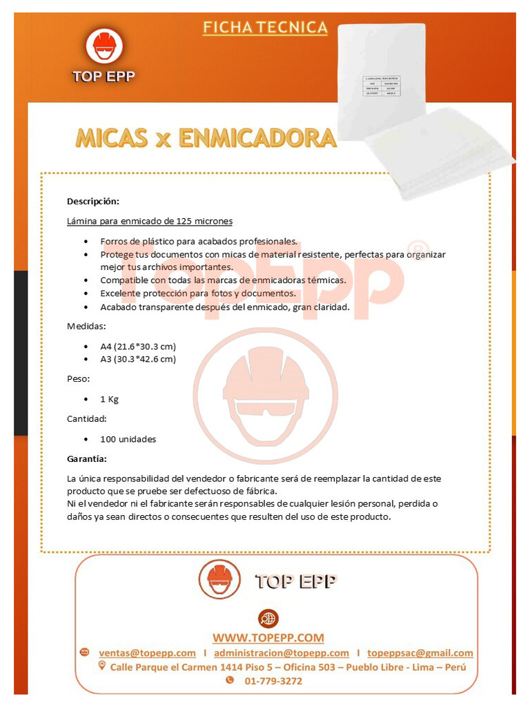 Micas X Enmicadora - TopEpp S.A.C | PDF