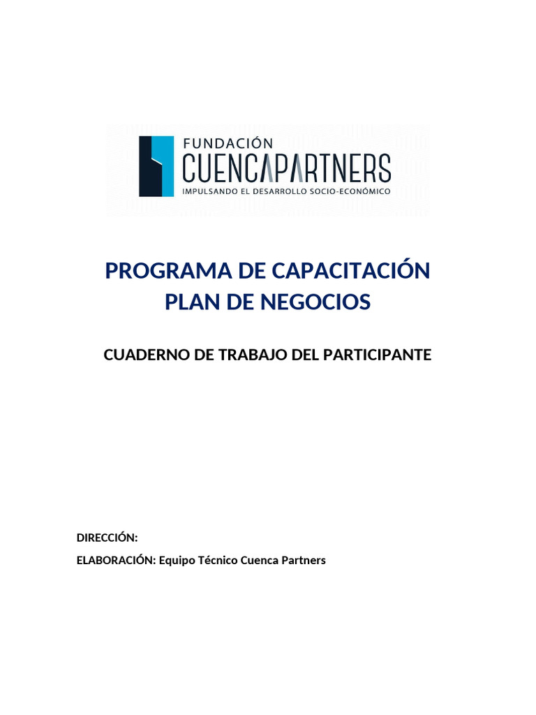 Capacitación en Plan de Negocios Empresariales | PDF | Mercado ...