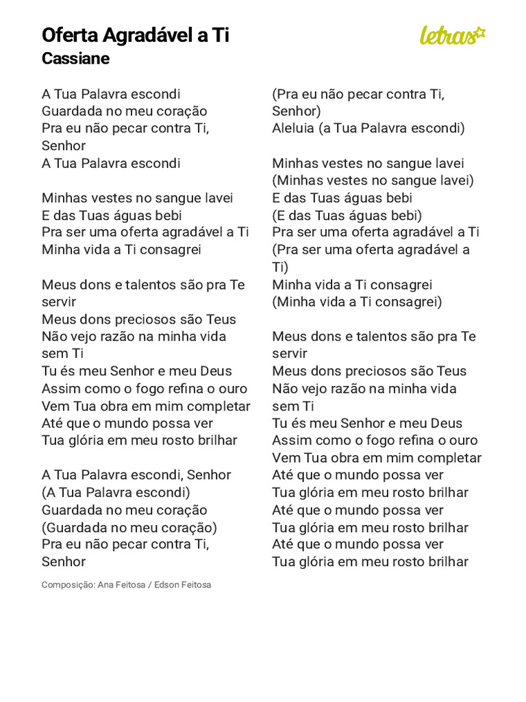 Oferta Agradável a Ti | PDF