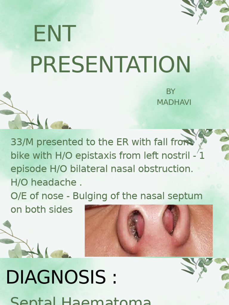 Septal Haematoma and Septal Abscess | PDF