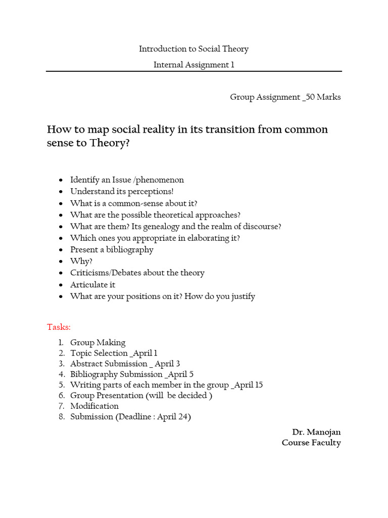 Social Theory Mapping Assignment Guide | PDF