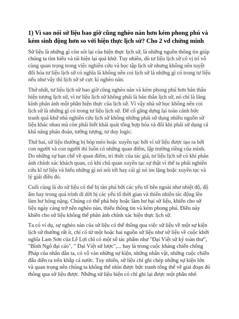 sử liệu thi ck | PDF